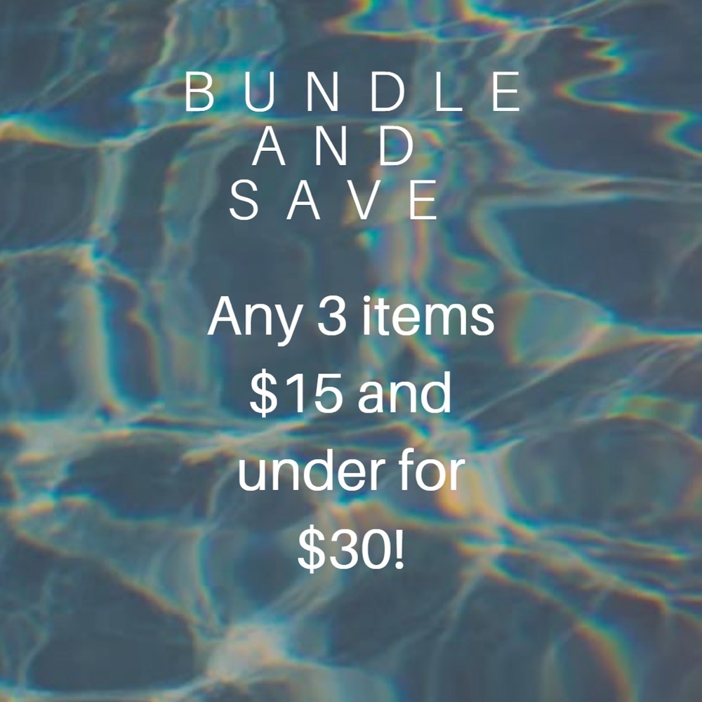 3 items valued at $15 or less sell for $30.